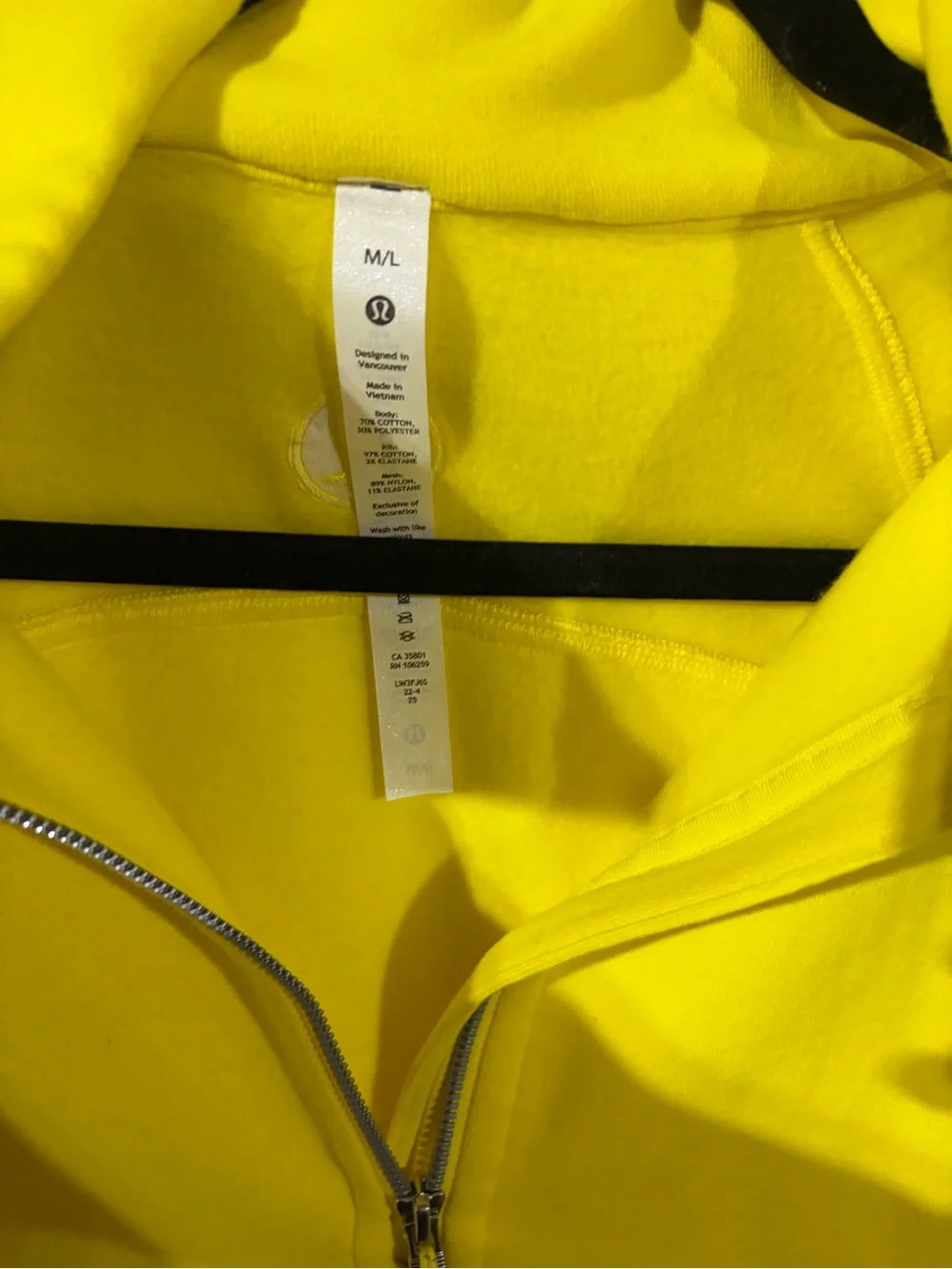 Lululemon – Scuba Oversized Funnel Neck Half Zip Pullover – Sonic Yellow – M/L
